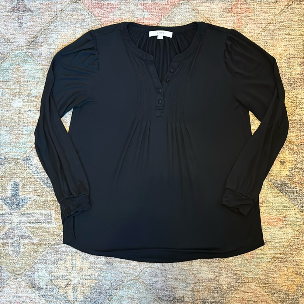 Black Loft Knit Top